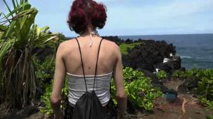 You head to the beach, and Lola can't stop getting off.